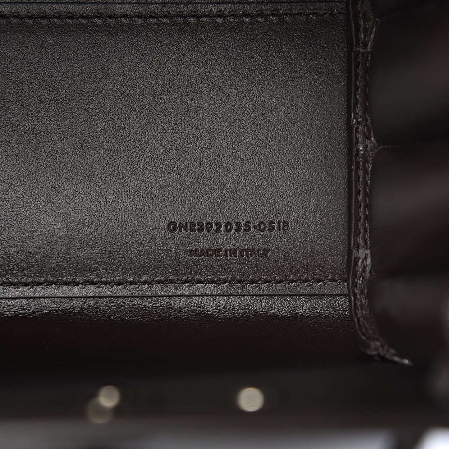 Calfskin Crocodile Embossed Nano Sac De Jour Dark Brown
