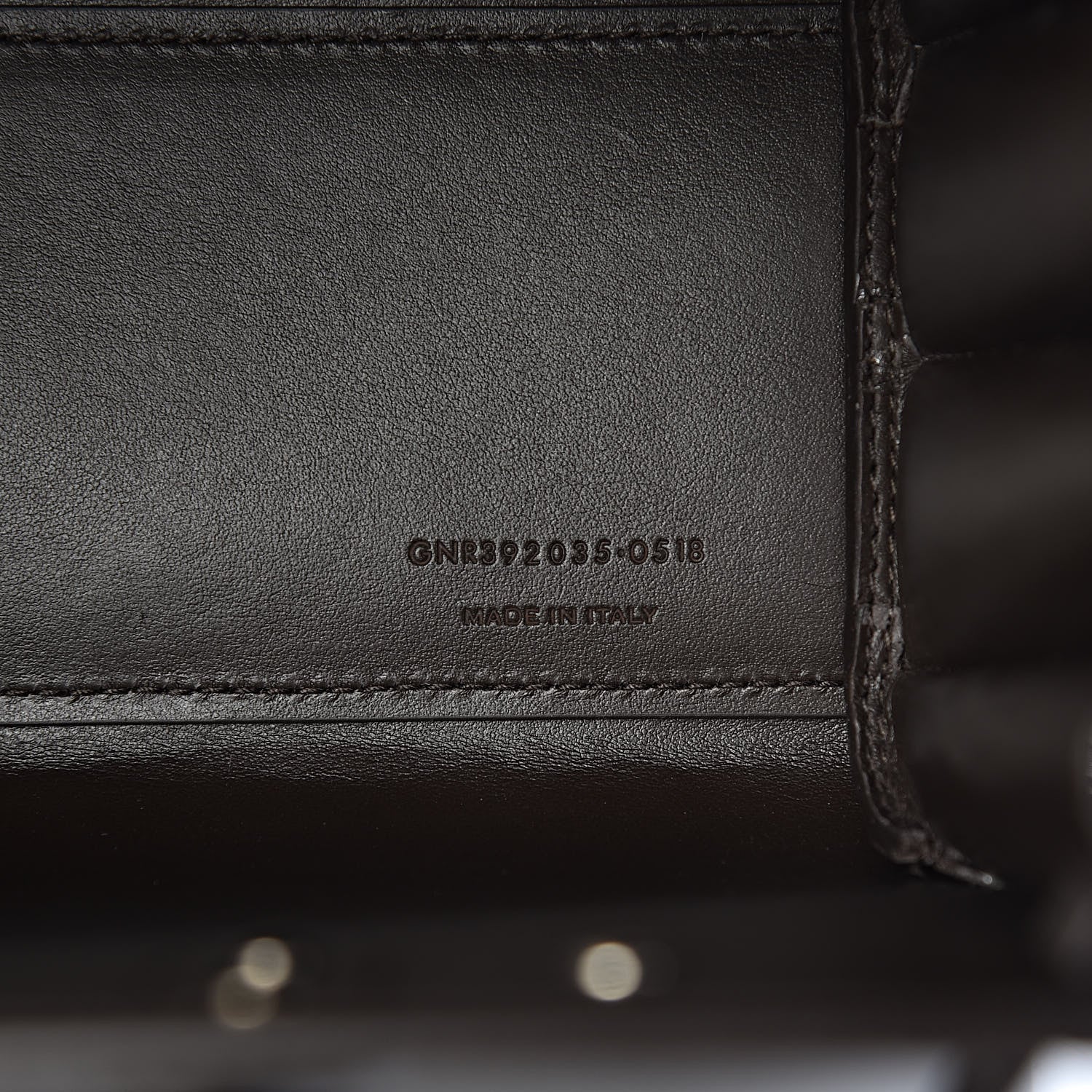 Saint Laurent Calfskin Crocodile Embossed Nano Sac De Jour Dark Brown 9 of 10