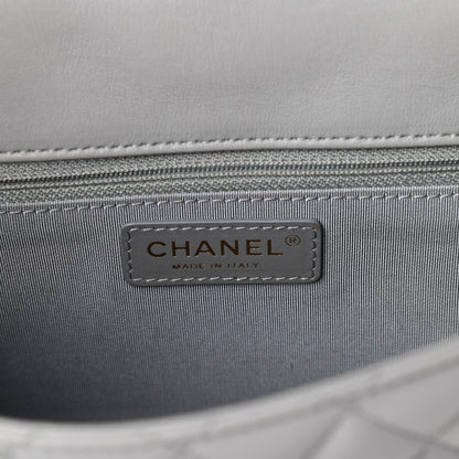 Chanel Lambskin Quilted Medium Mademoiselle Chic Flap Gris 6 of 10