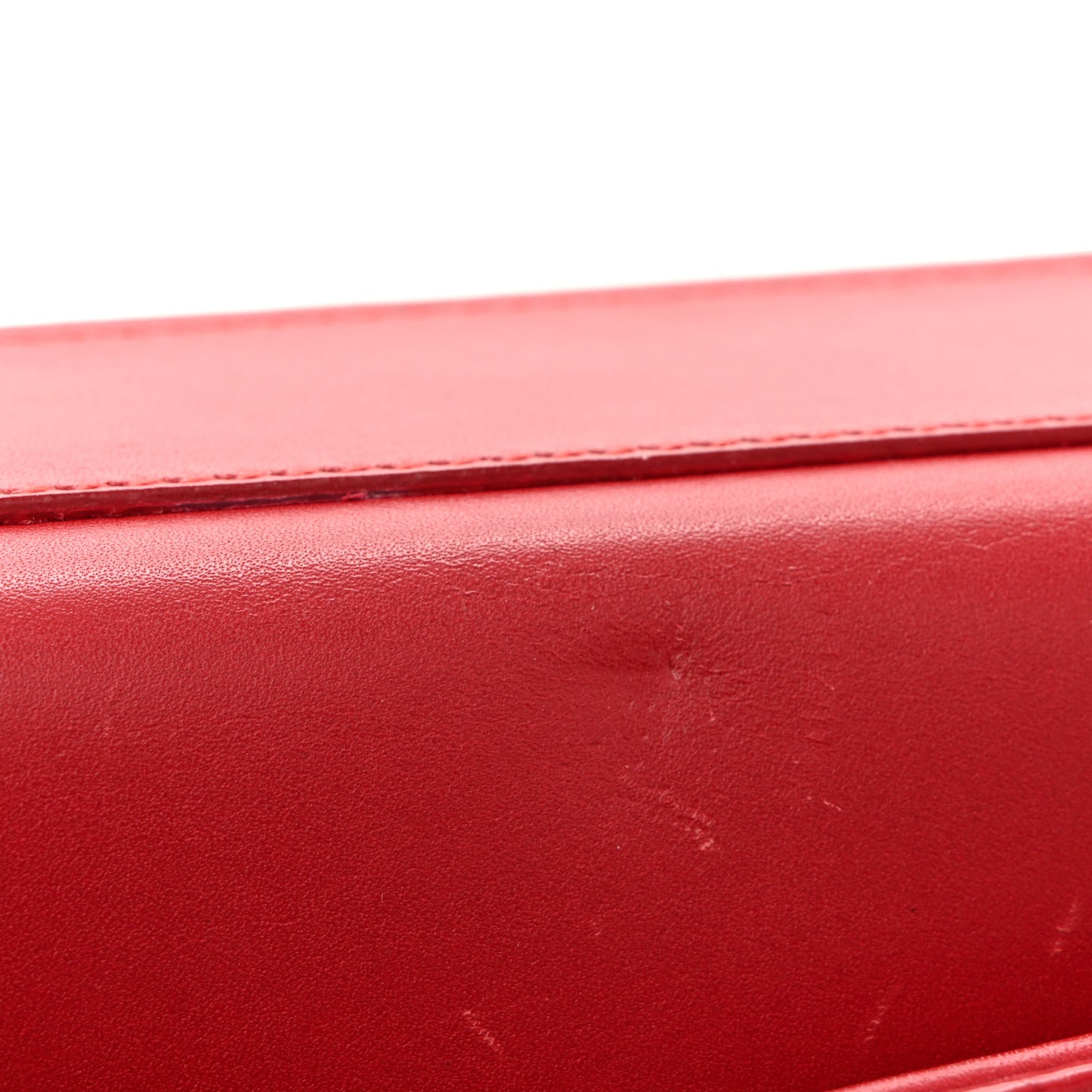 Smooth Calfskin Medium Classic Monogram Kate Tassel Satchel Lipstick Red