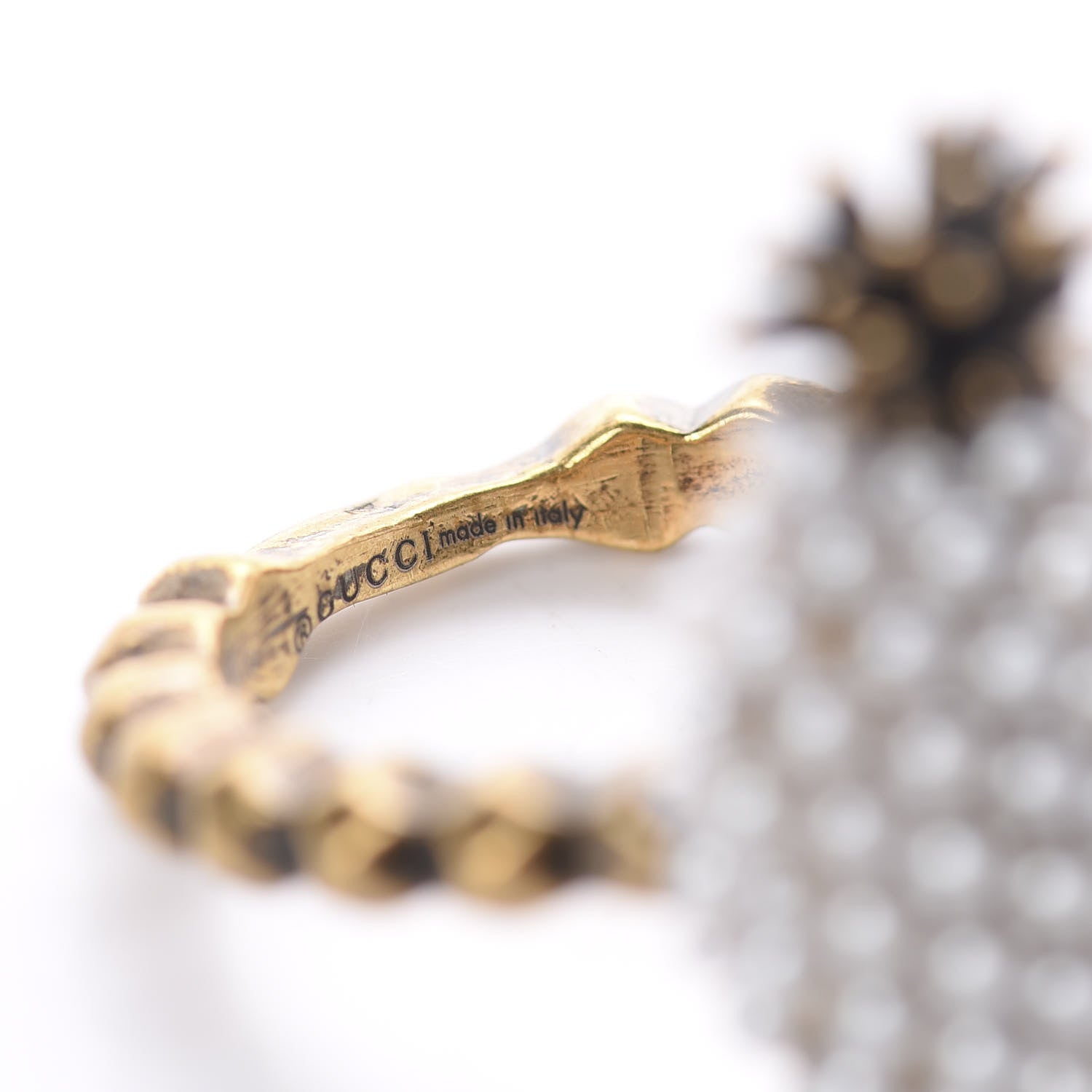 Gucci Pearl Pineapple Ring L Cream 4 of 4