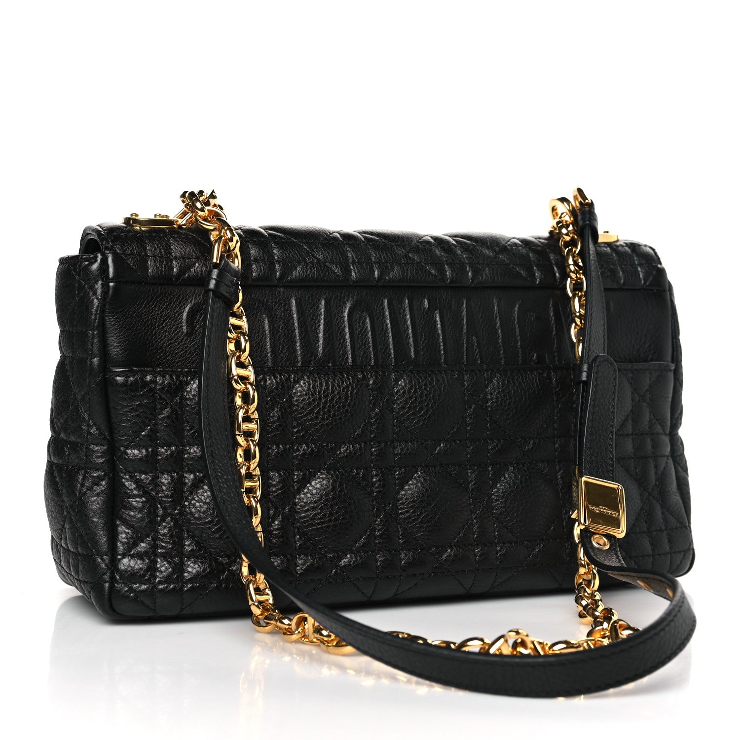 Christian Dior Calfskin Cannage Medium Caro Bag Black 3 of 9