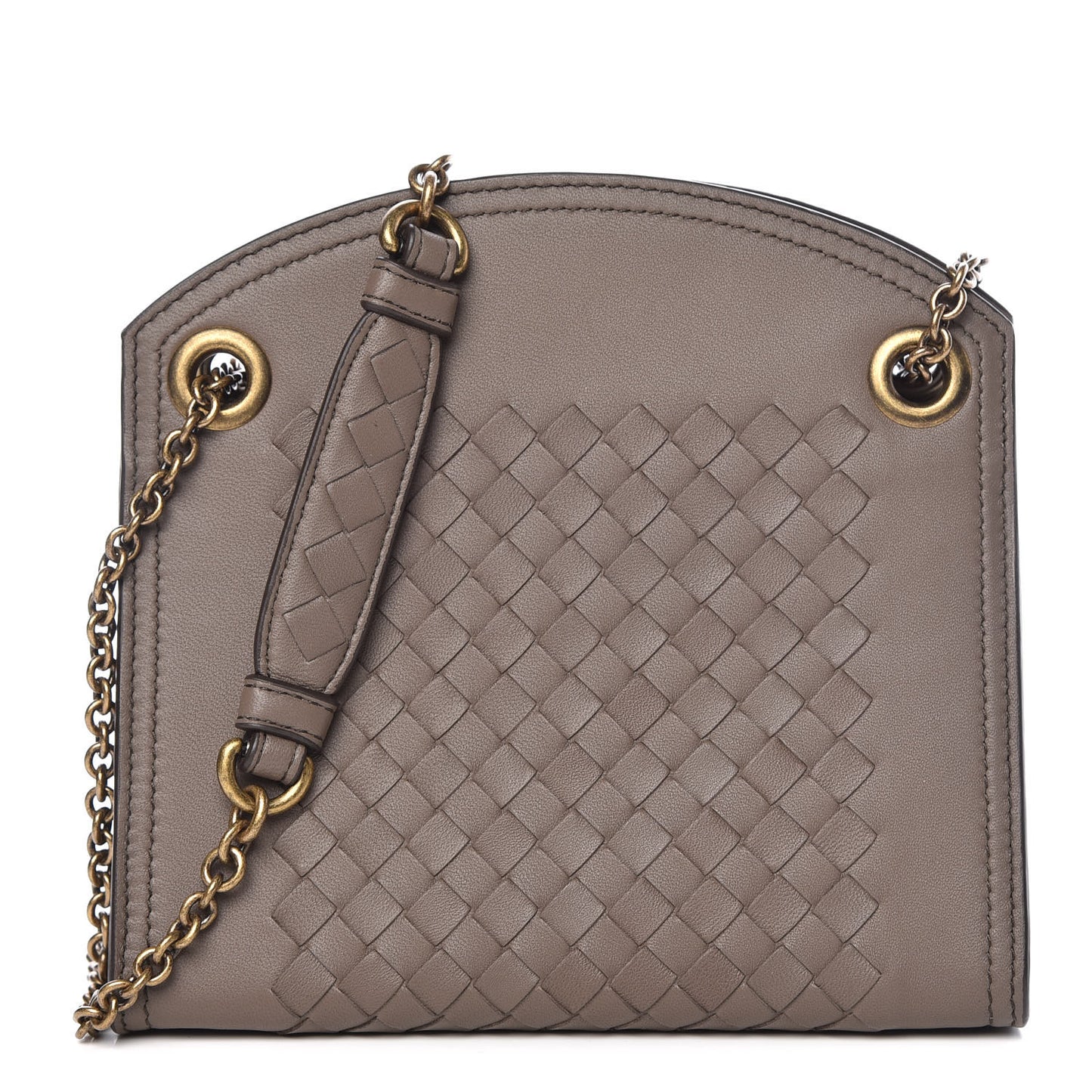 Nappa Intrecciato Chain Wallet New Steel