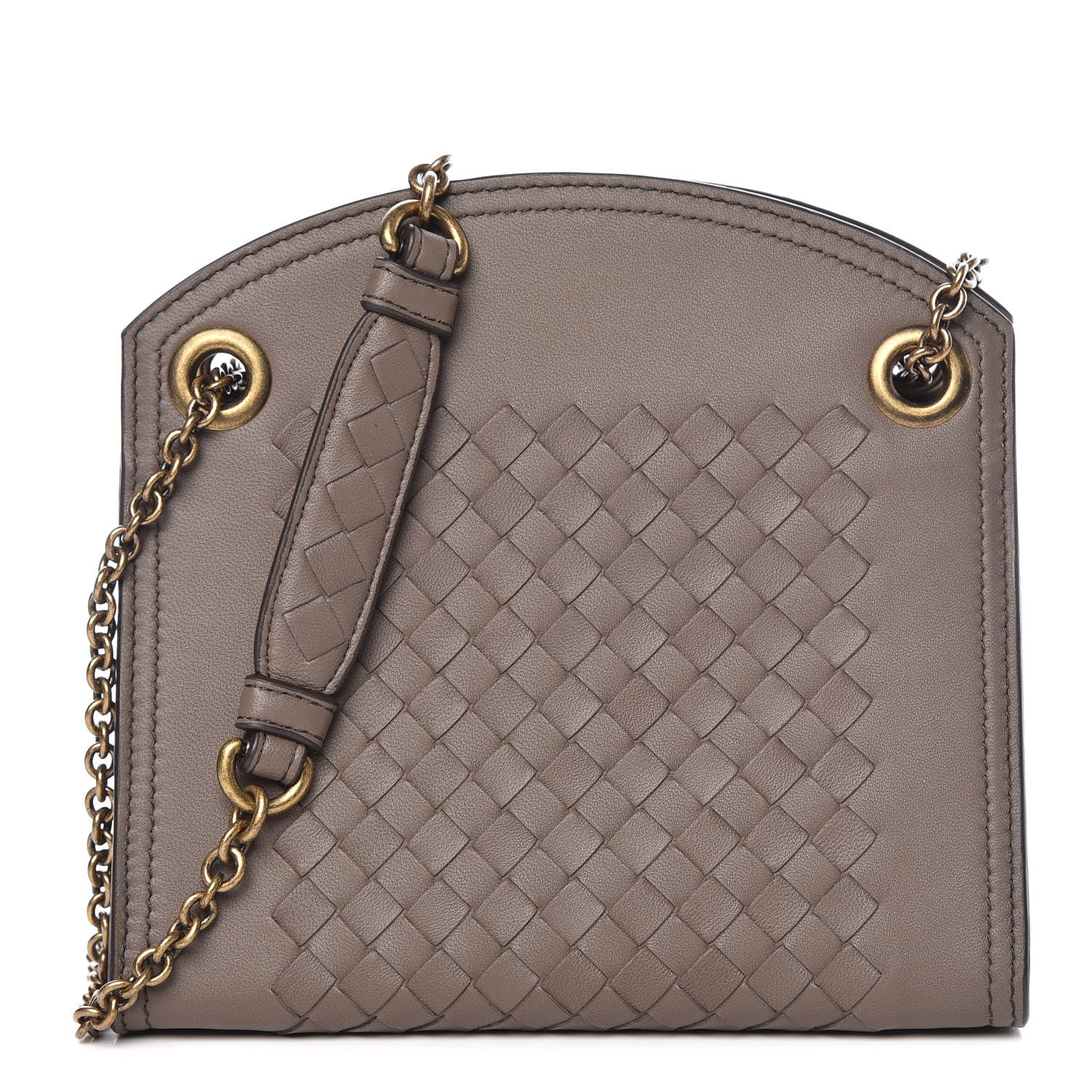 Bottega Veneta Nappa Intrecciato Chain Wallet New Steel 1 of 10
