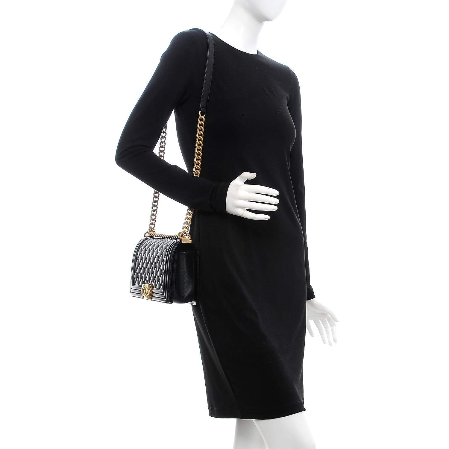 Chanel Lambskin Quilted Medium Boy Flap Black 2 of 11