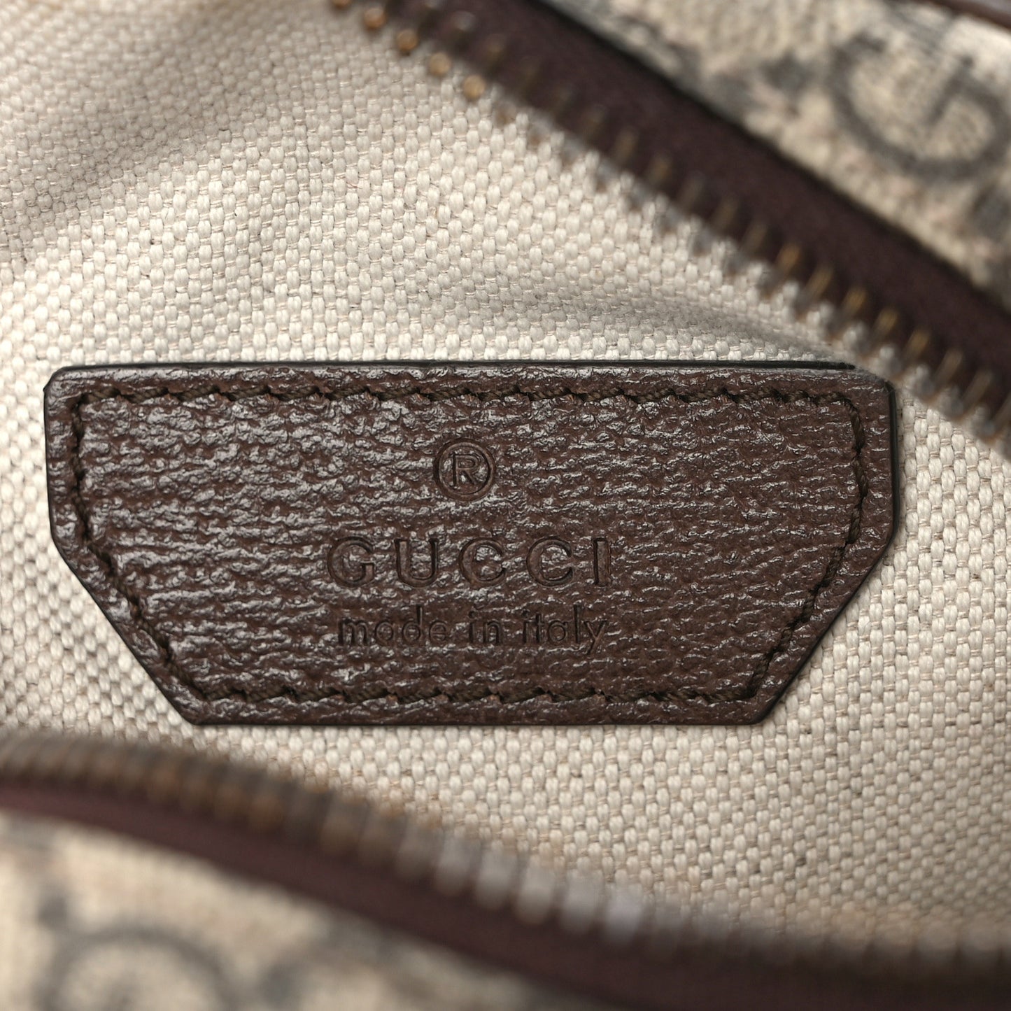 GG Supreme Monogram Web Mini Ophidia Double Zip Messenger Bag Beige New Acero
