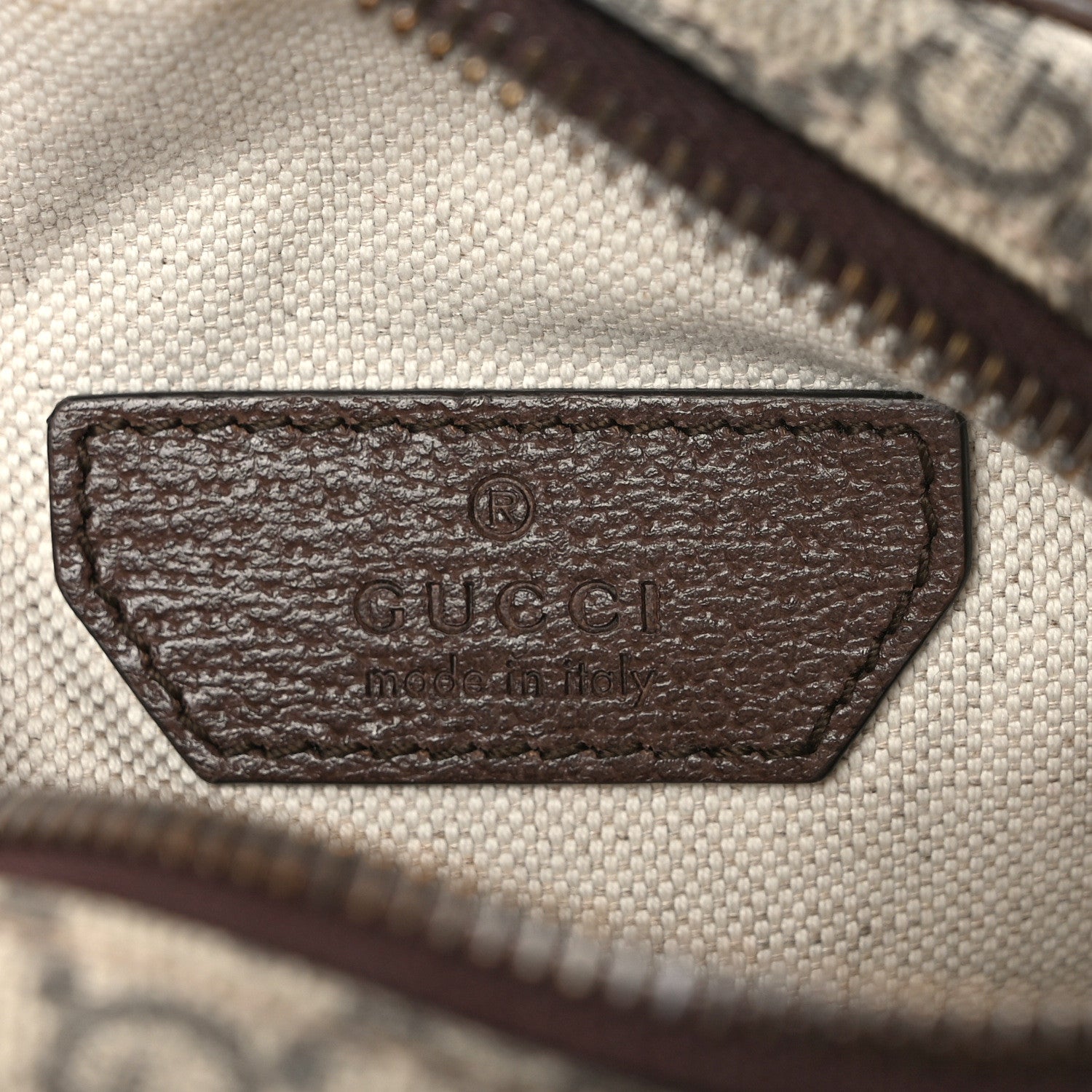 Gucci GG Supreme Monogram Web Mini Ophidia Double Zip Messenger Bag Beige New Acero 6 of 10