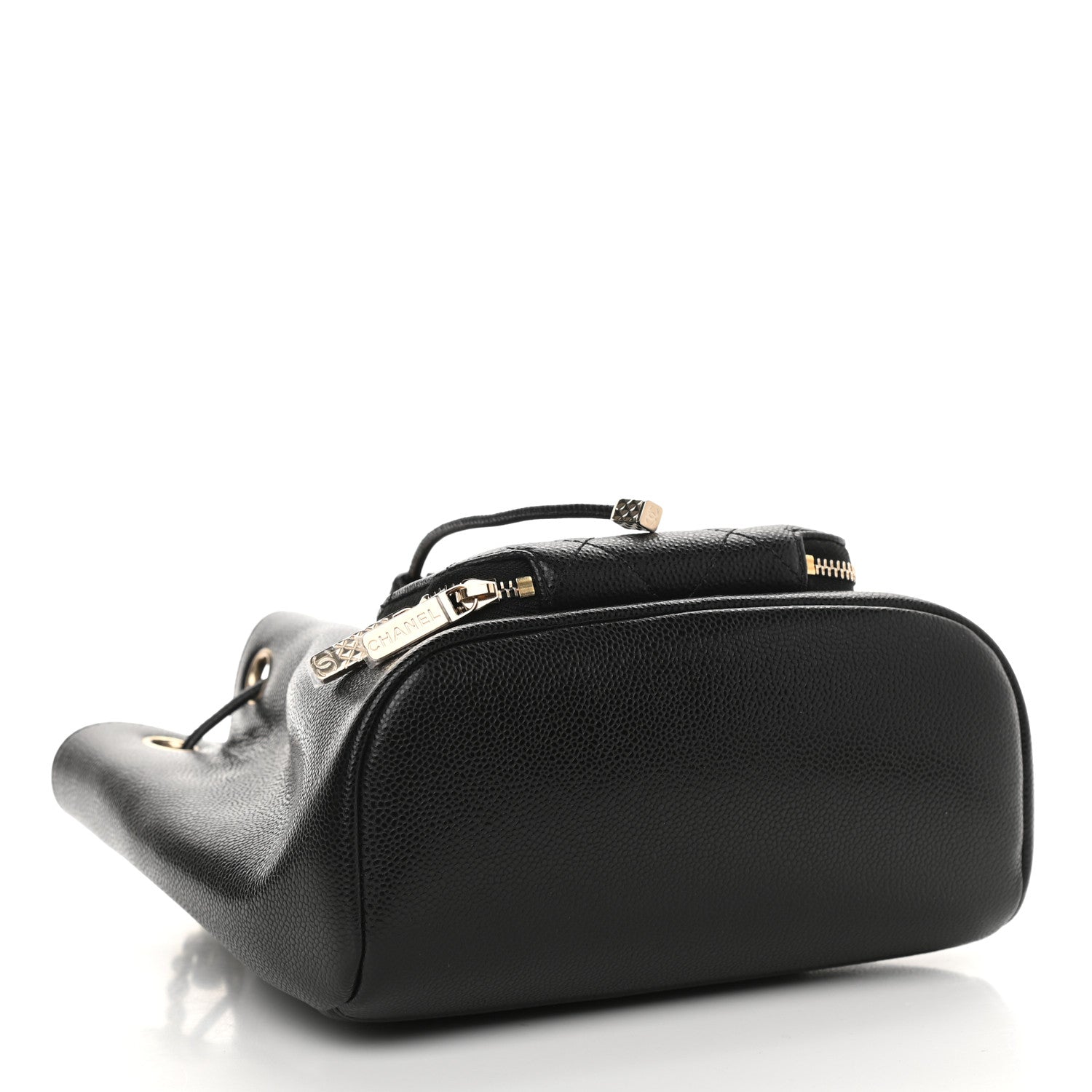 Chanel Caviar Quilted CC Pocket Bucket Bag Black 4 of 9