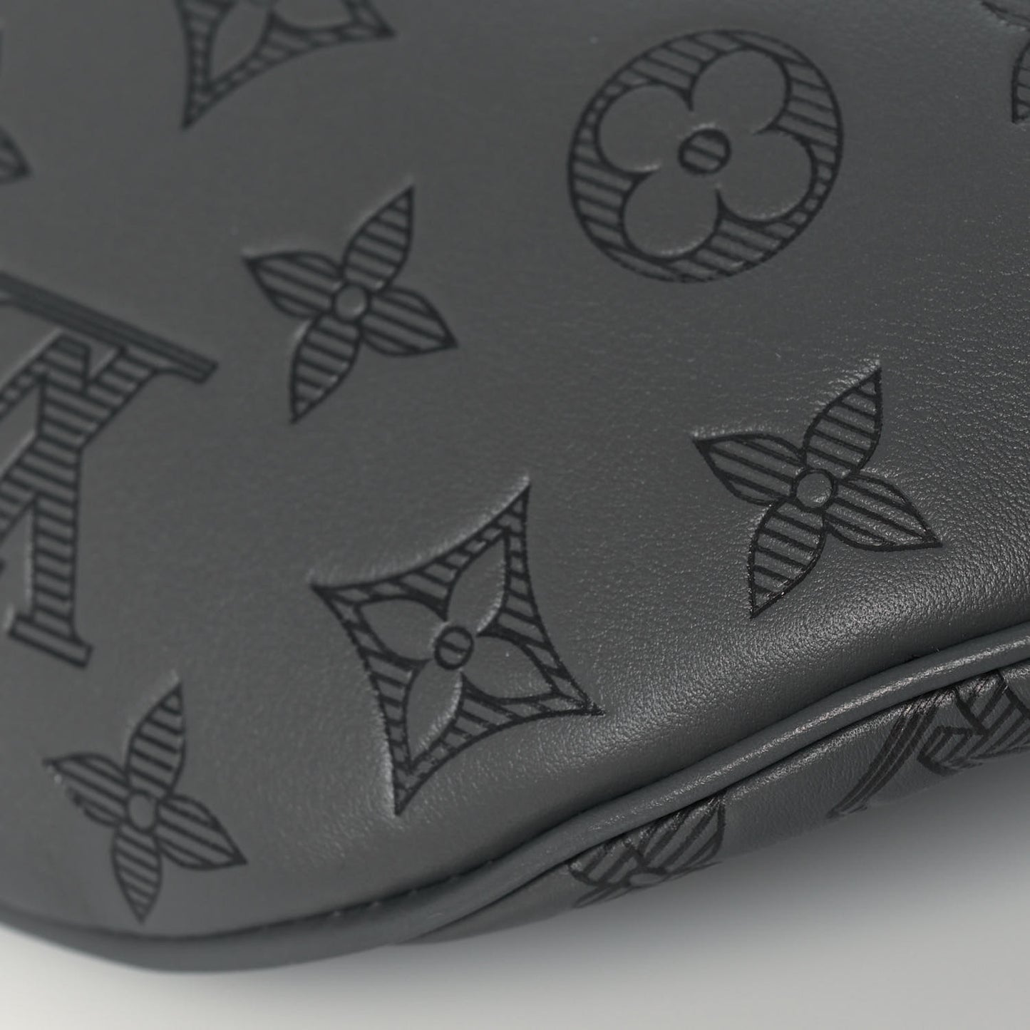 Calfskin Monogram Shadow Discovery Bumbag PM Gray