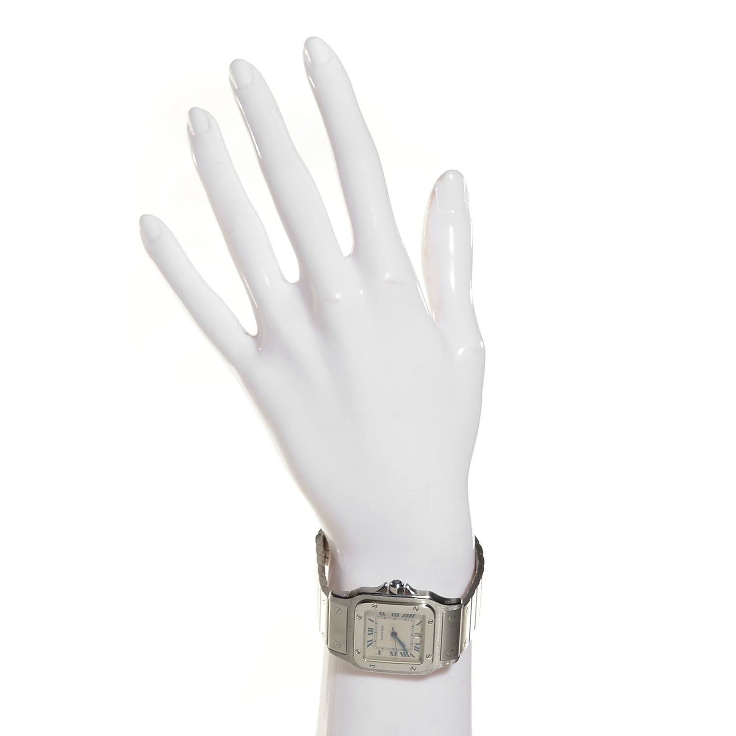 Cartier Stainless Steel 29mm Santos De Galbee Quartz Watch 2 of 6