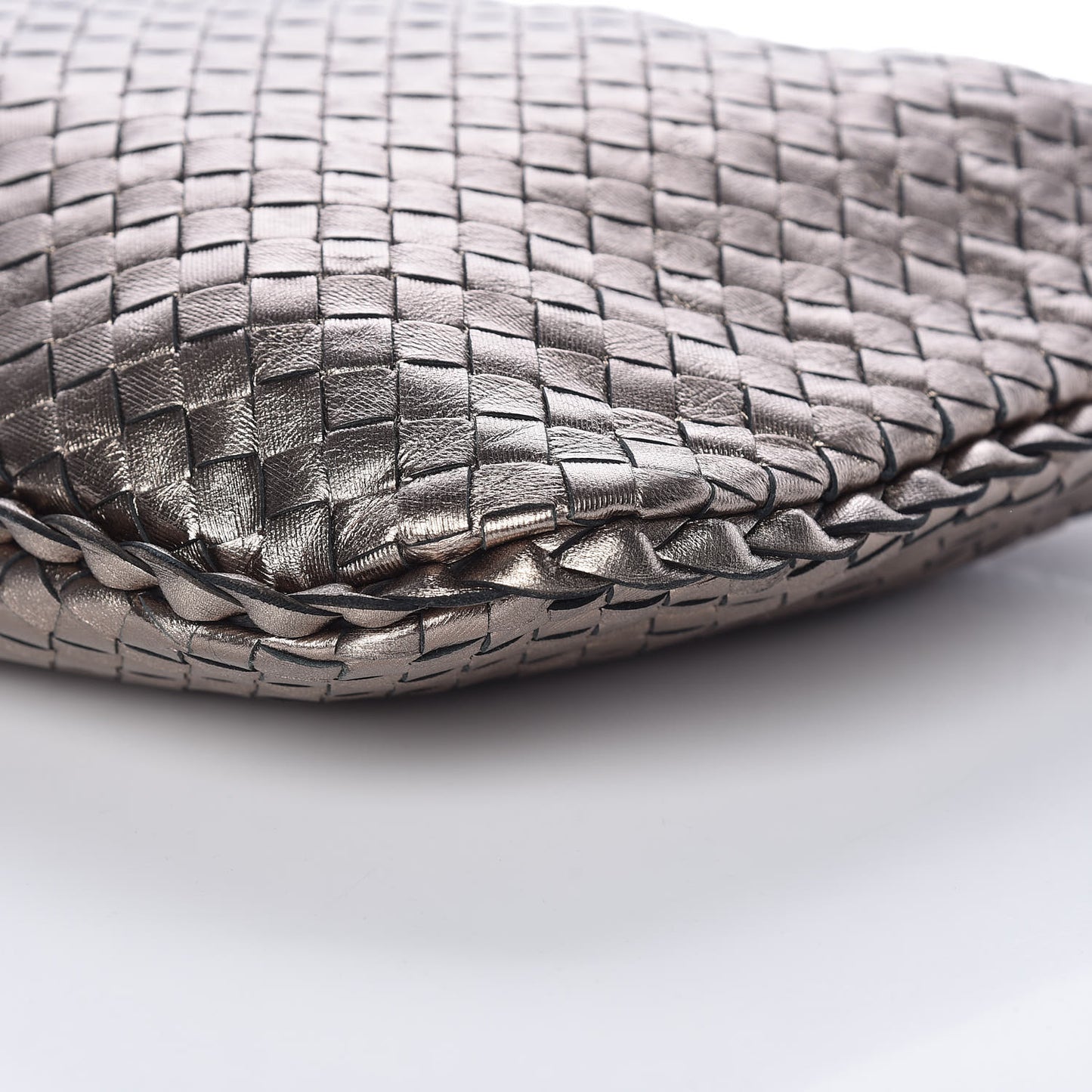 Nappa Intrecciato Medium Veneta Hobo Pewter