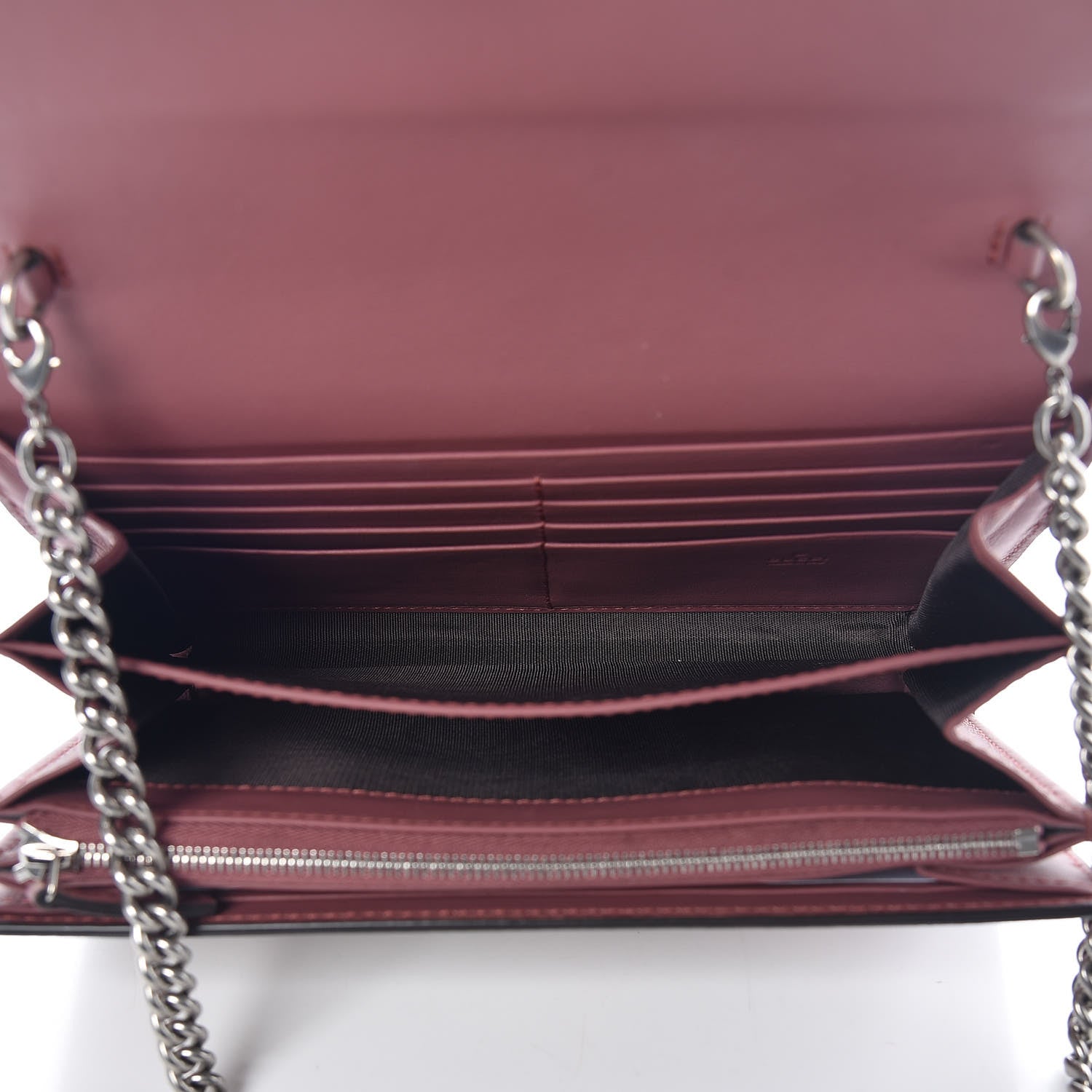Gucci GG Supreme Monogram Blooms Mini Dionysus Chain Wallet Beige Multicolor Dry Rose 5 of 8