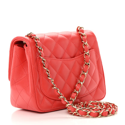 Chanel Lambskin Quilted Mini Square Flap Pink 3 of 13