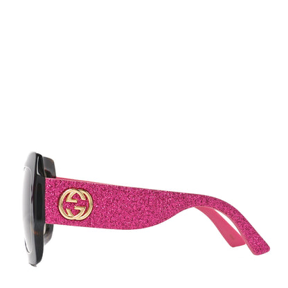 Gucci Square Frame GG0102S Sunglasses Glitter Pink Multi 3 of 7