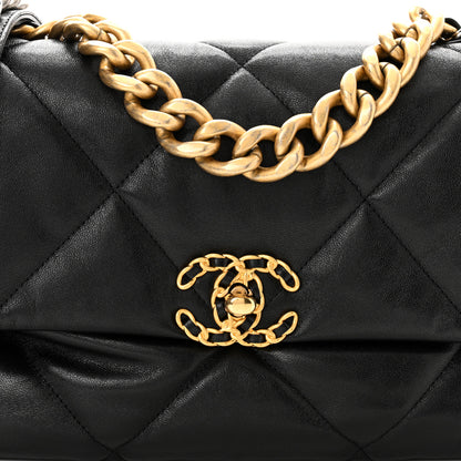 Chanel Lambskin Quilted Large Chanel 19 Flap Black 5 of 10