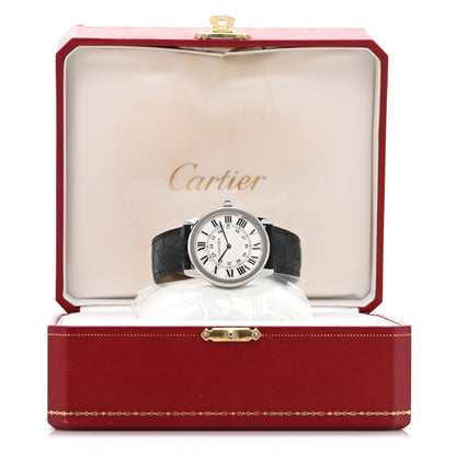 Cartier Stainless Steel Alligator 36mm Ronde Solo Quartz Watch 5 of 5