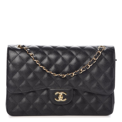 Chanel Caviar Quilted Jumbo Double Flap Black 1 of 10