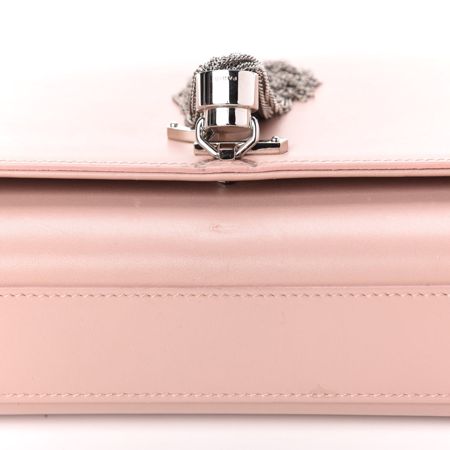 Smooth Calfskin Medium Classic Monogram Kate Tassel Satchel Pale Blush