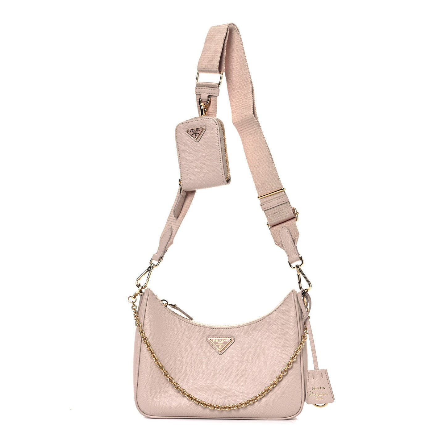 Saffiano Re-Edition 2005 Shoulder Bag Cammeo Beige