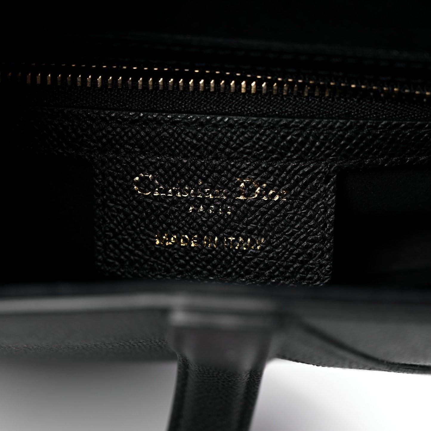 Grained Calfskin Saddle Bag Black