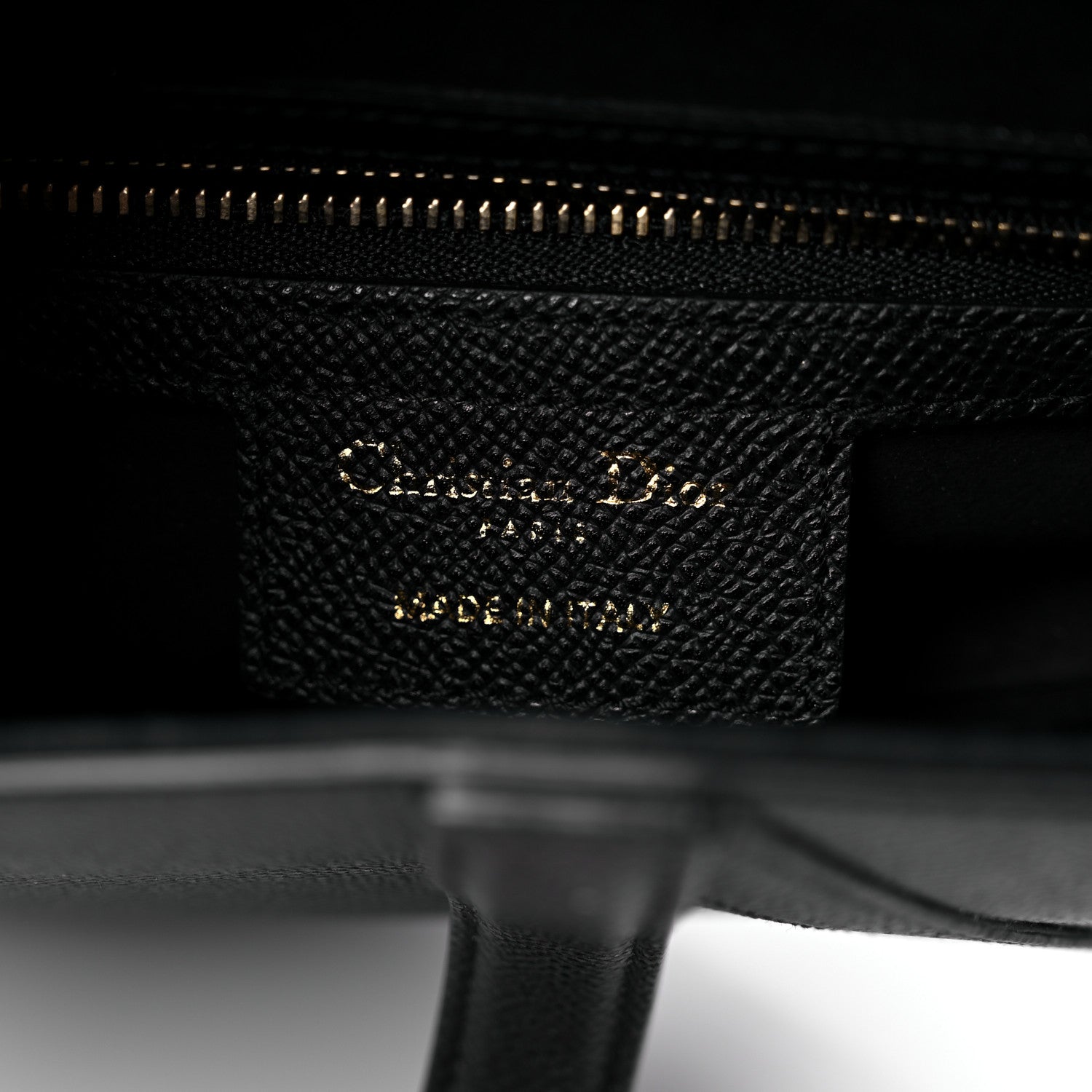 Christian Dior Grained Calfskin Saddle Bag Black 6 of 11