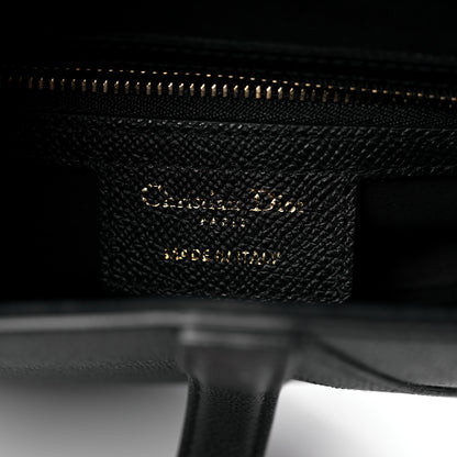 Christian Dior Grained Calfskin Saddle Bag Black 6 of 11