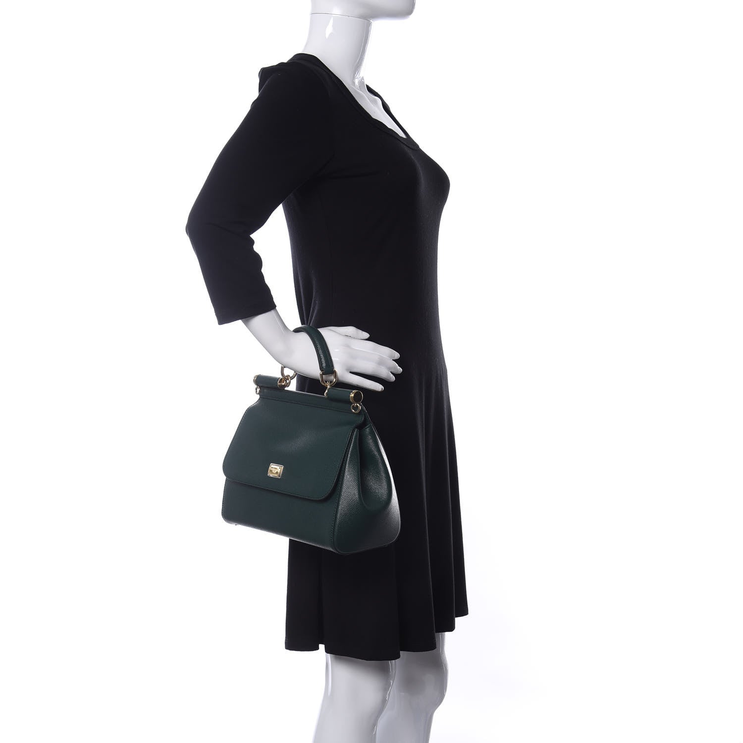 Dolce & Gabbana Dauphine Medium Miss Sicily Satchel Green 2 of 9