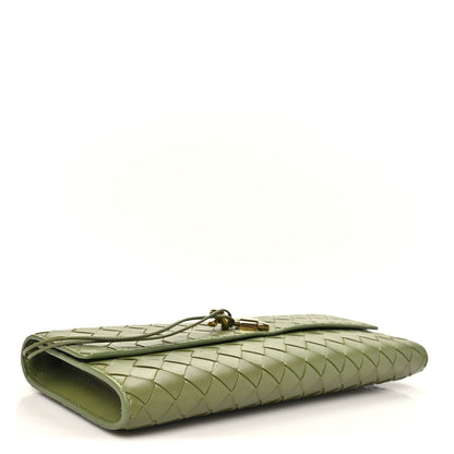 Bottega Veneta Nappa Intrecciato Long Andiamo Top Handle Clutch Matcha Matcha 4 of 7