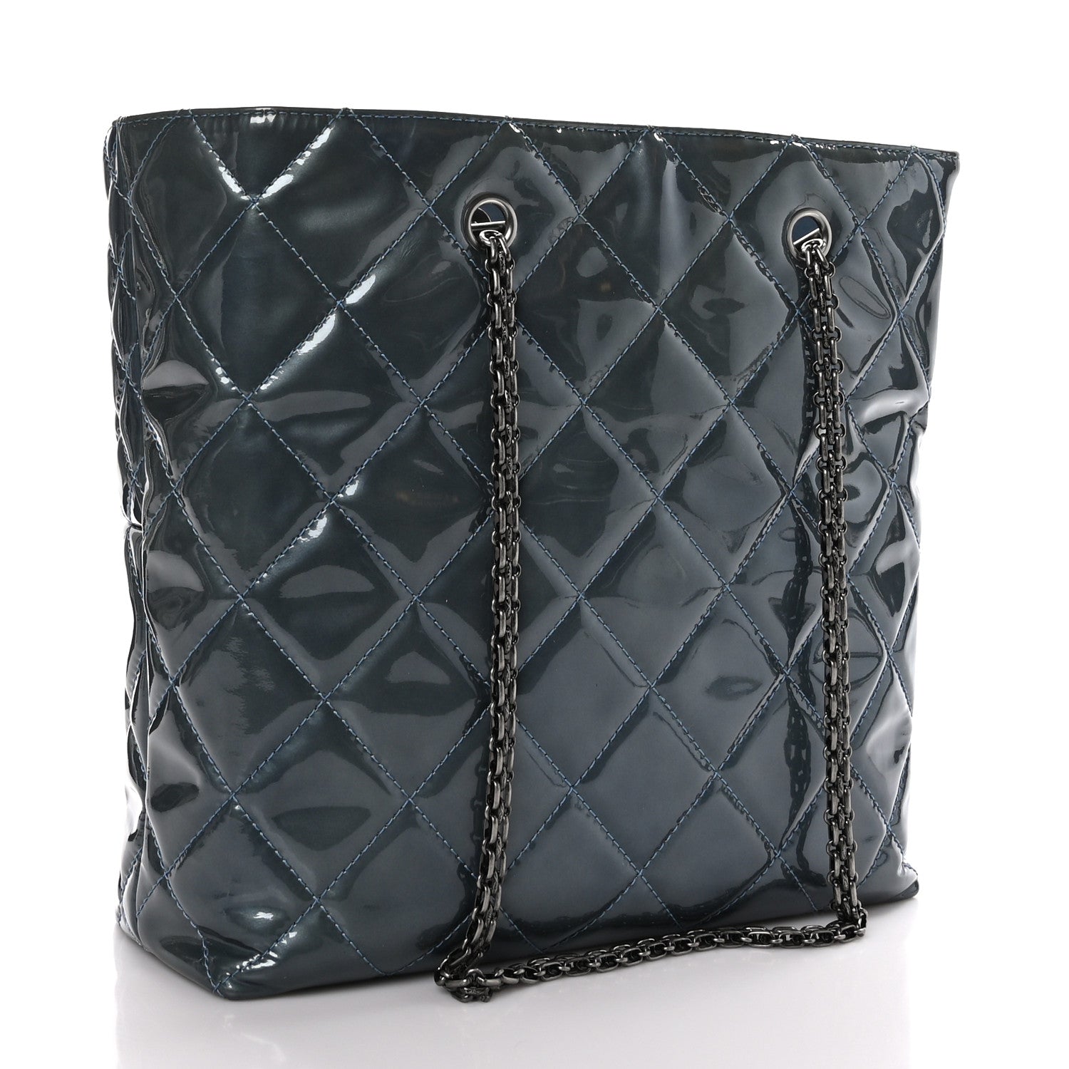 Chanel Metallic Aged Calfskin Quilted Reissue 2.55 Tote Bronze 3 of 11