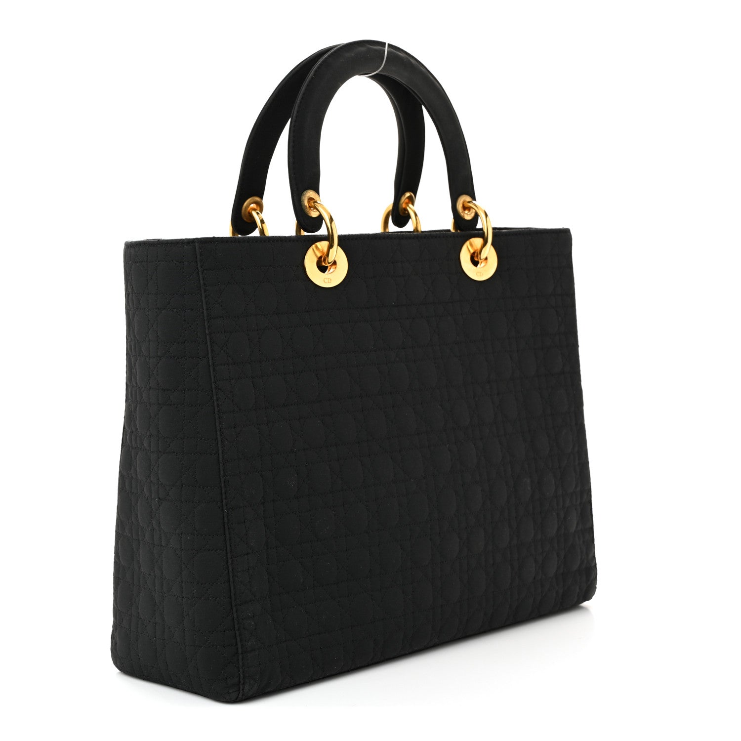 Christian Dior Nylon Cannage Large Lady Dior Black 3 of 9