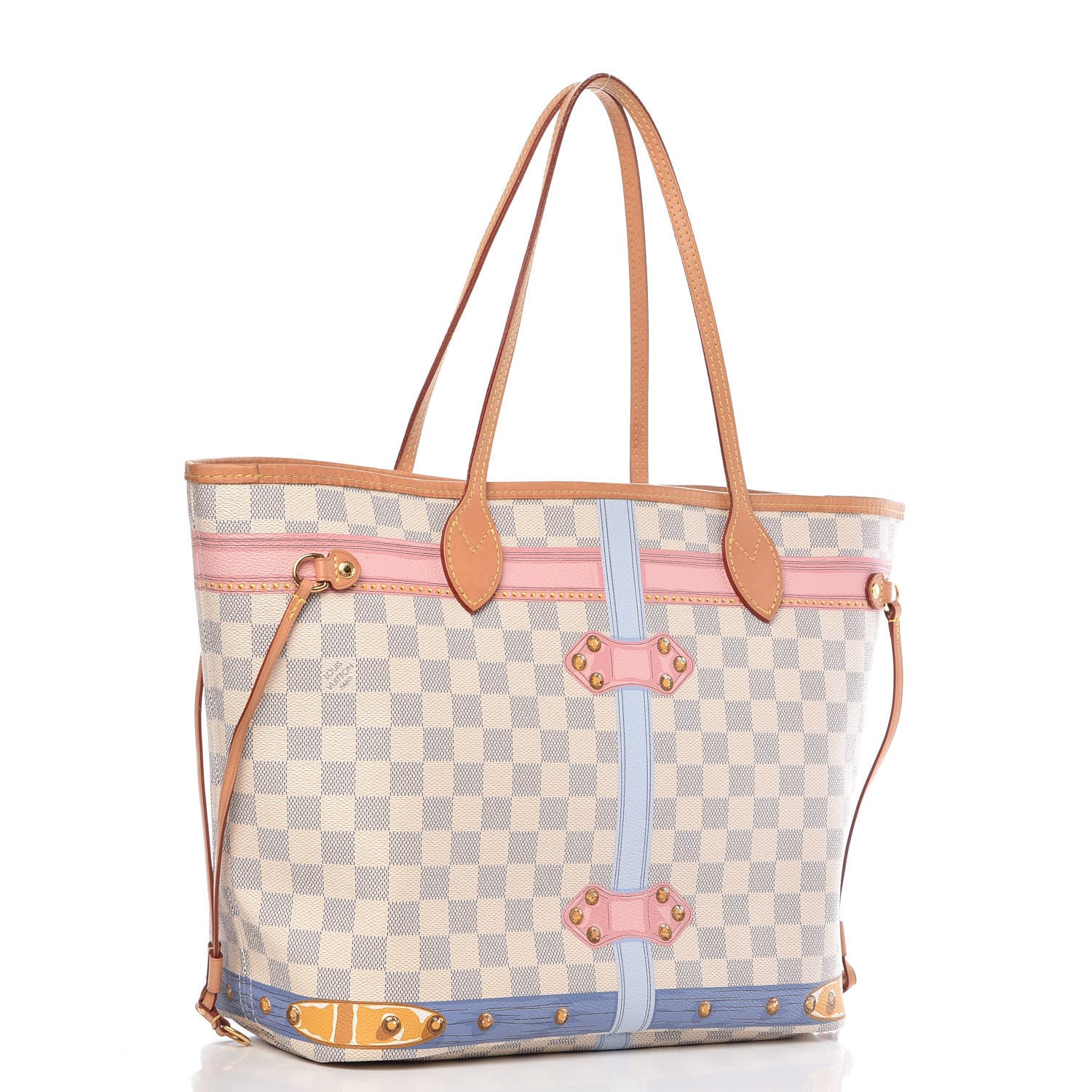 Louis Vuitton Damier Azur Summer Trunks Neo Neverfull MM 4 of 19