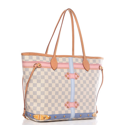 Louis Vuitton Damier Azur Summer Trunks Neo Neverfull MM 4 of 19
