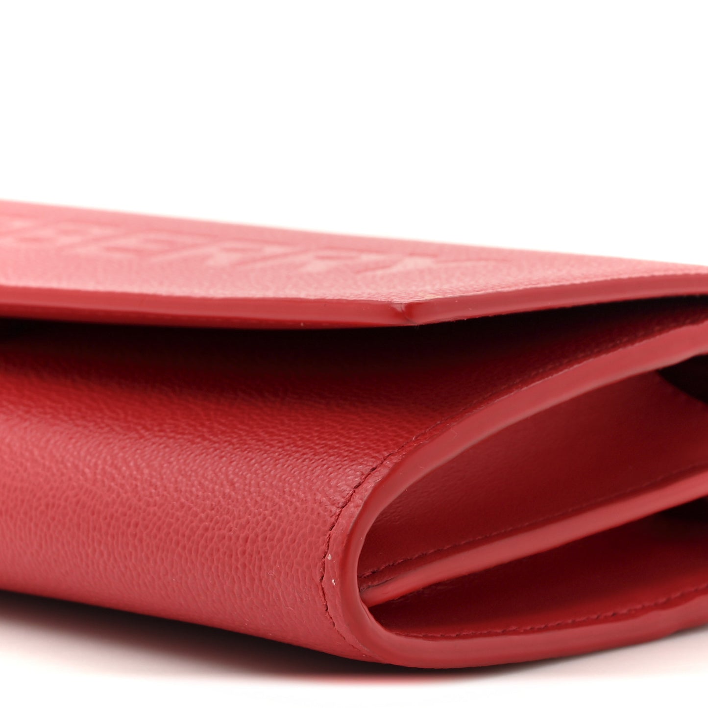 Calfskin Logo Hazelmere Wallet With Detachable Strap Red