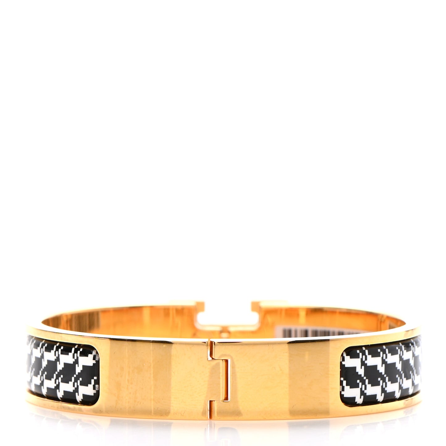 Enamel Cheval Pixel Clic Clac H Bracelet PM Black White