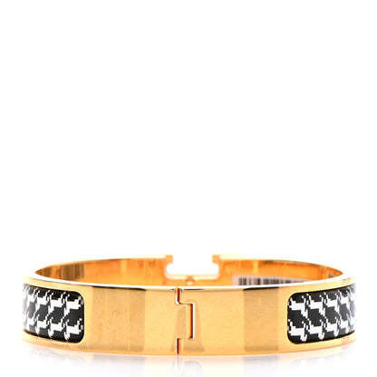 Hermes Enamel Cheval Pixel Clic Clac H Bracelet PM Black White 3 of 5