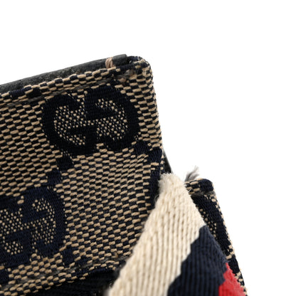 Gucci GG Monogram Web Double Pocket Belt Bag Navy 12 of 14