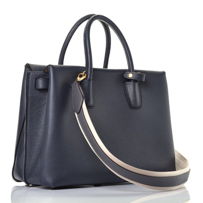 MCM Grained Calfskin Medium Milla Tote Phantom Grey 4 of 9