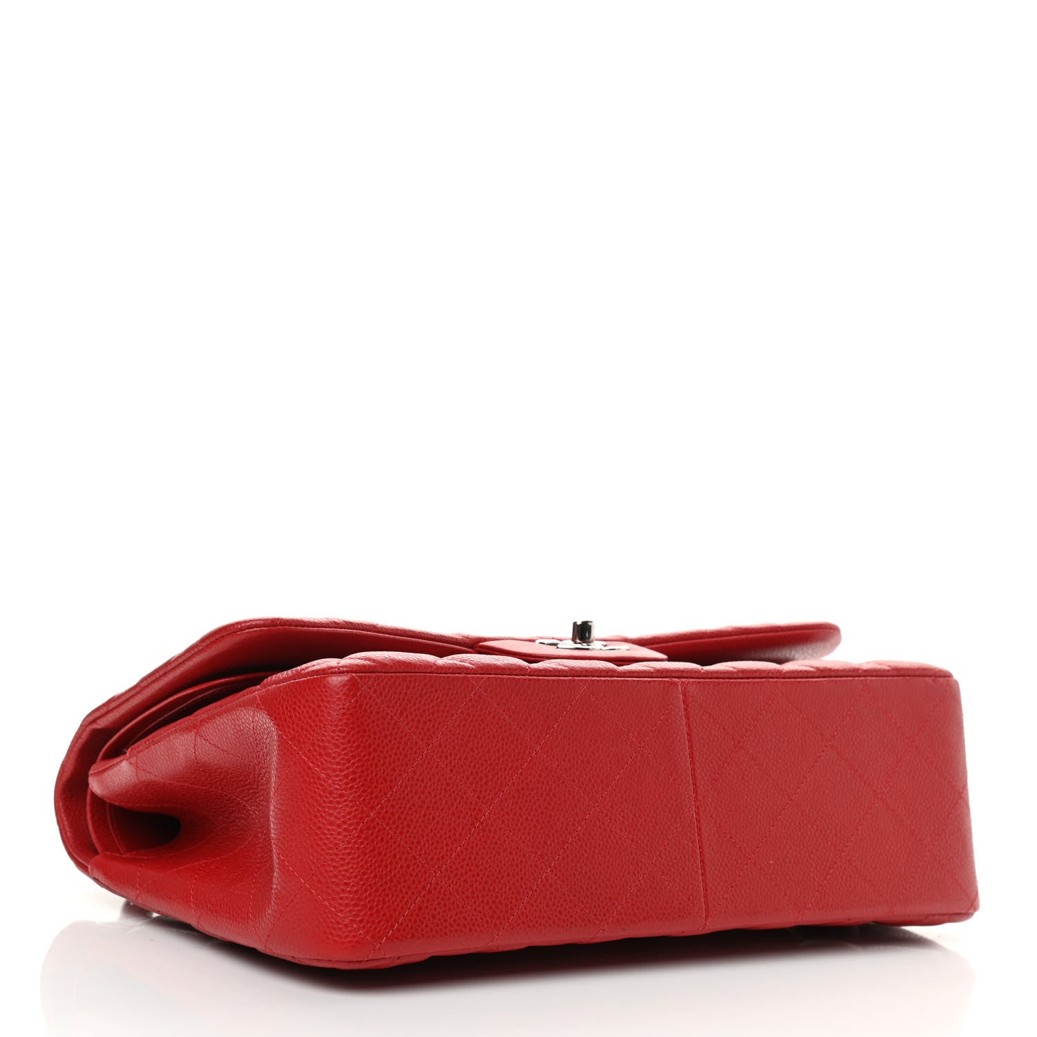 Chanel Caviar Quilted Jumbo Double Flap Red 4 of 10