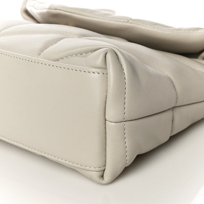Saint Laurent Lambskin Quilted Toy Loulou Puffer Monogram Chain Satchel Crema Soft 10 of 14