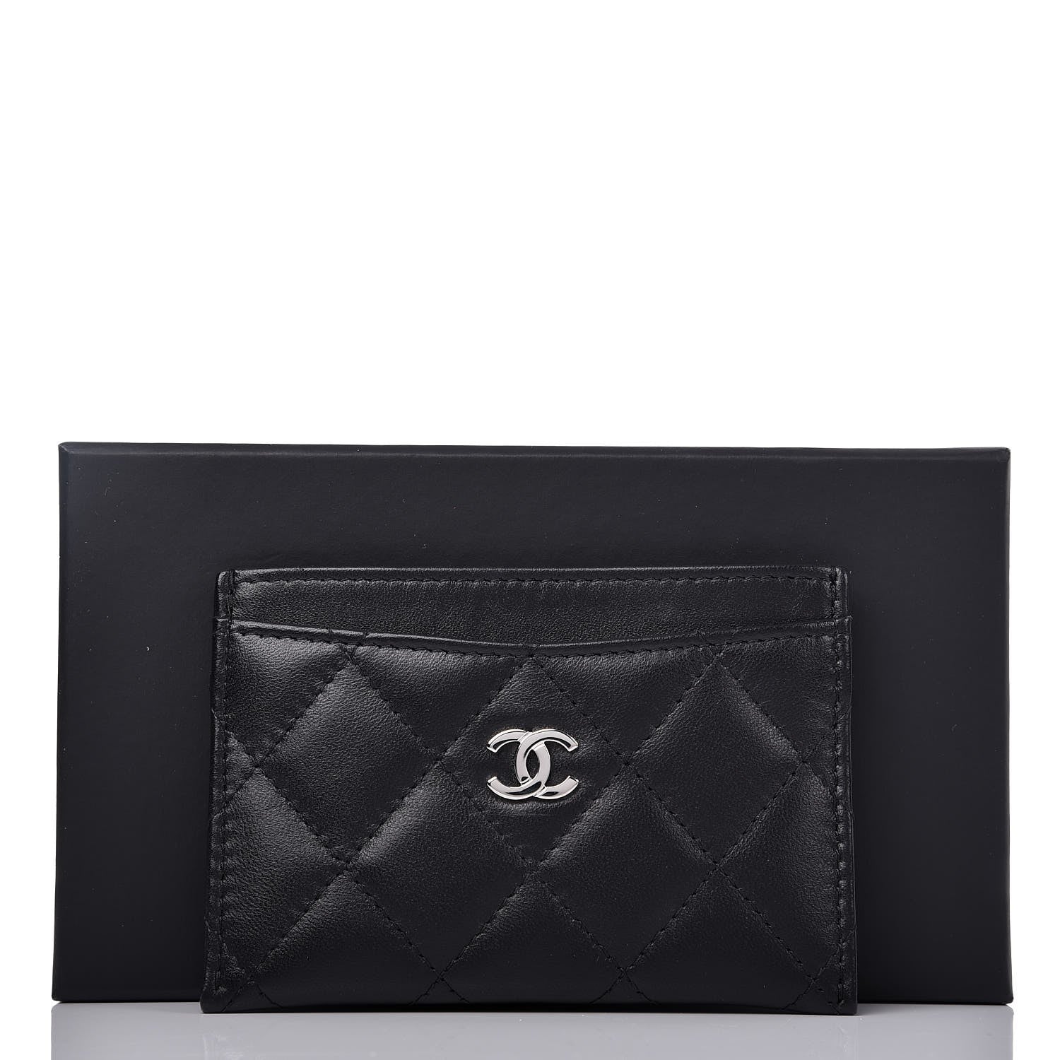 Chanel Lambskin Quilted Card Holder Black 9 of 9