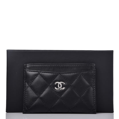 Chanel Lambskin Quilted Card Holder Black 9 of 9