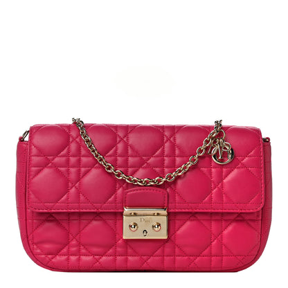 Christian Dior Lambskin Cannage Miss Dior Promenade Pouch Fuchsia 1 of 11