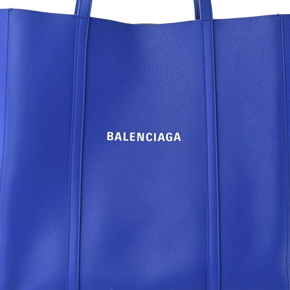 Balenciaga Smooth Calfskin Logo Double Sided Small Everyday Tote Bleu Prim Black 8 of 11