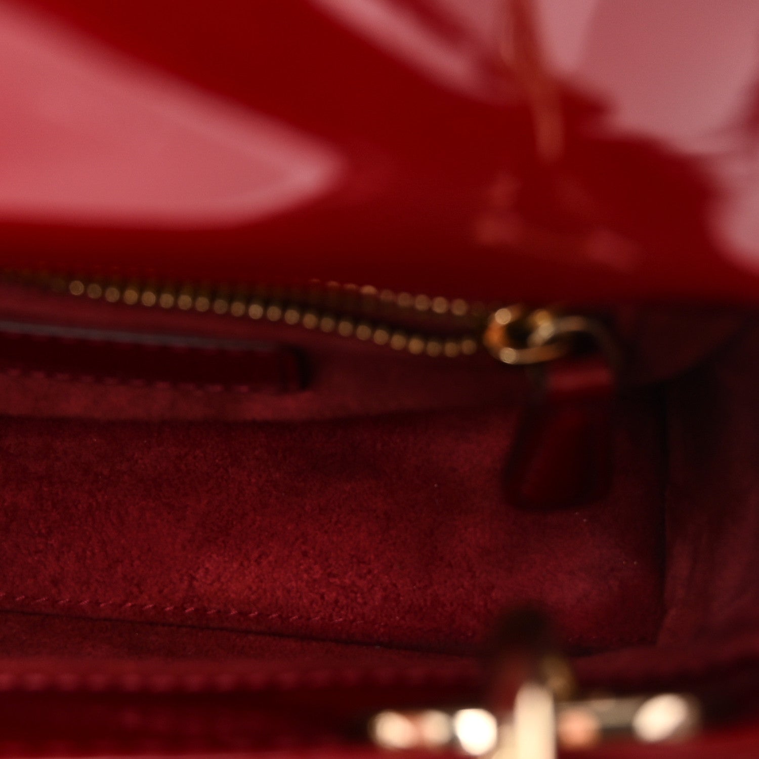 Christian Dior Patent Cannage Mini Lady Dior Red 5 of 10
