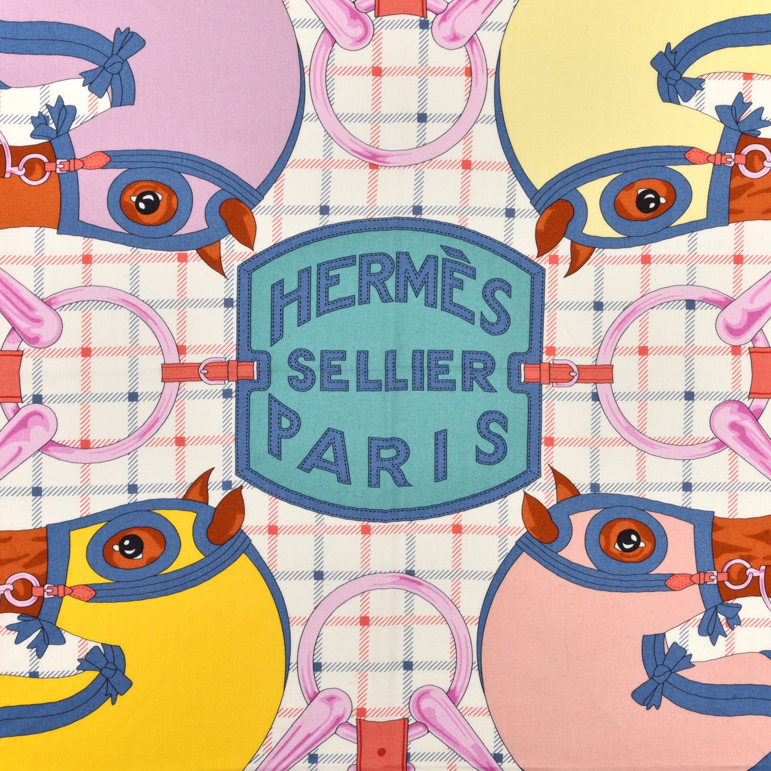 Hermes Cashmere Silk Tatersale Shawl 140 2 of 7