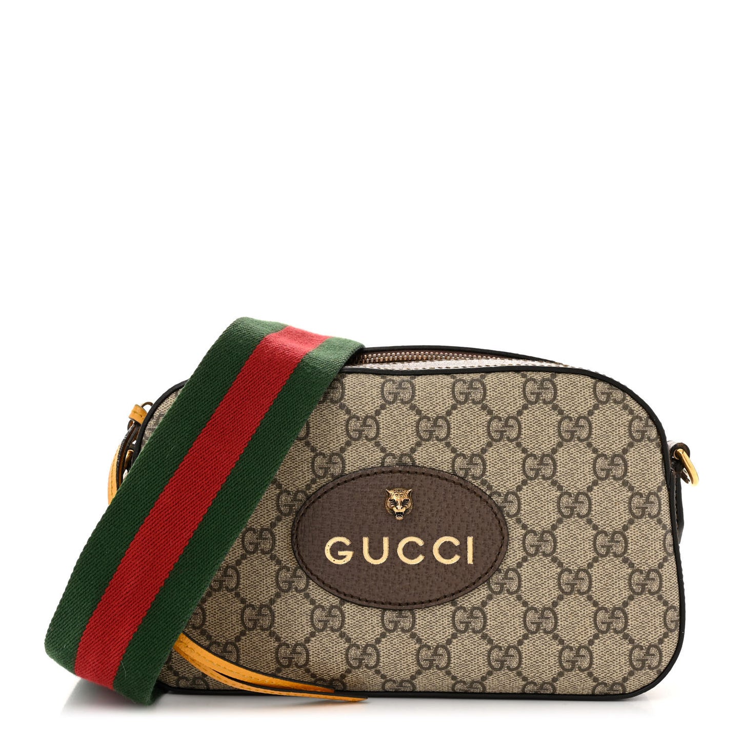 GG Supreme Monogram Web Neo Vintage Shoulder Bag Beige New Acero Crop