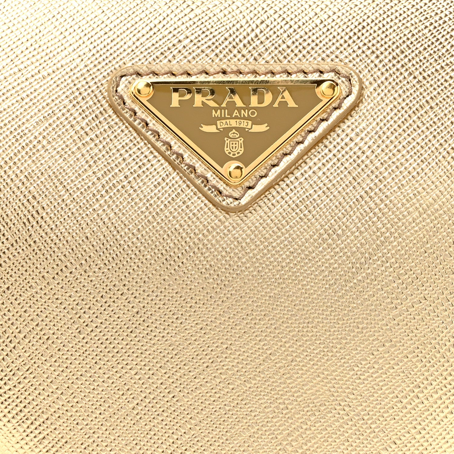 Prada Saffiano Lux Triangle Shoulder Bag Platino 7 of 9
