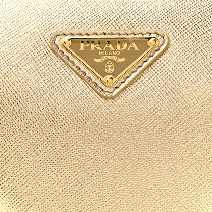 Prada Saffiano Lux Triangle Shoulder Bag Platino 7 of 9