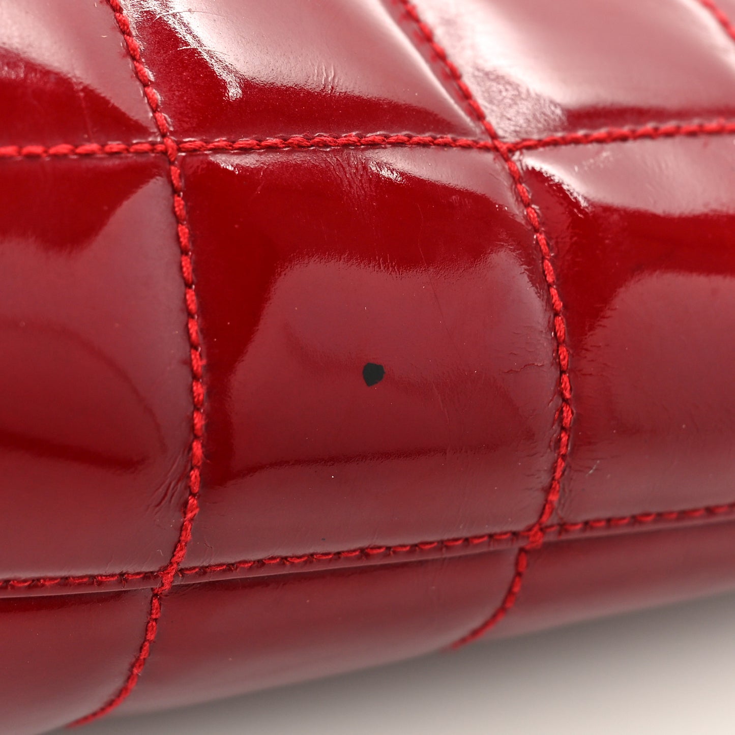 Patent Chocolate Bar CC Tote Red