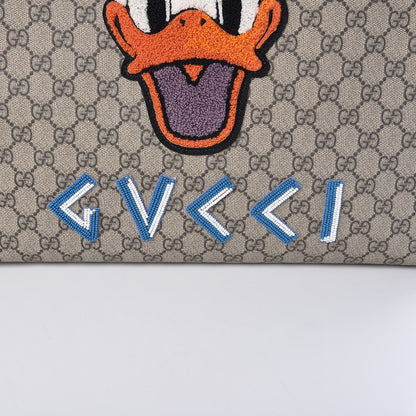 Gucci X DISNEY Soft GG Supreme Monogram Donald Duck Slip Handle Vertical Tote Beige New Acero 11 of 11